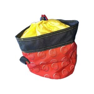Red Yellow Black Lego Pattern Cinch Bag Bucket Drawstring Storage Travel